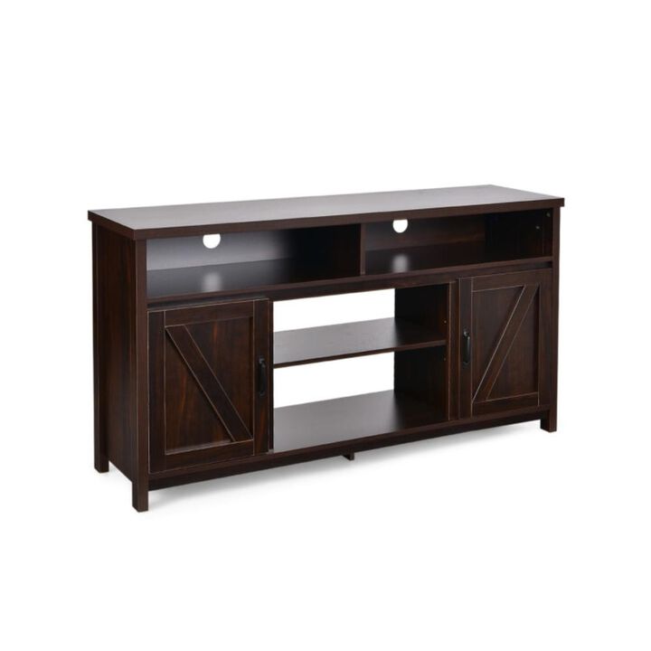 Hivvago 59 Inch TV Stand Media Center Console Cabinet with Barn Door for TV's 65 Inch