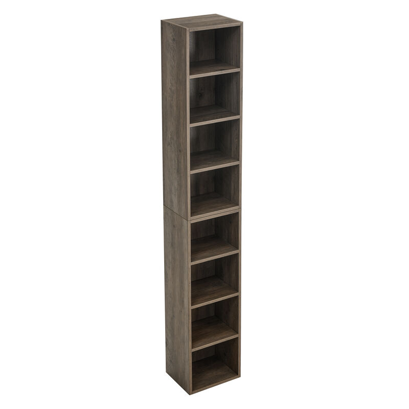 70.9 in.Tall Wood 4-Shelf Standard Bookcase with Shelves (Set of 2)