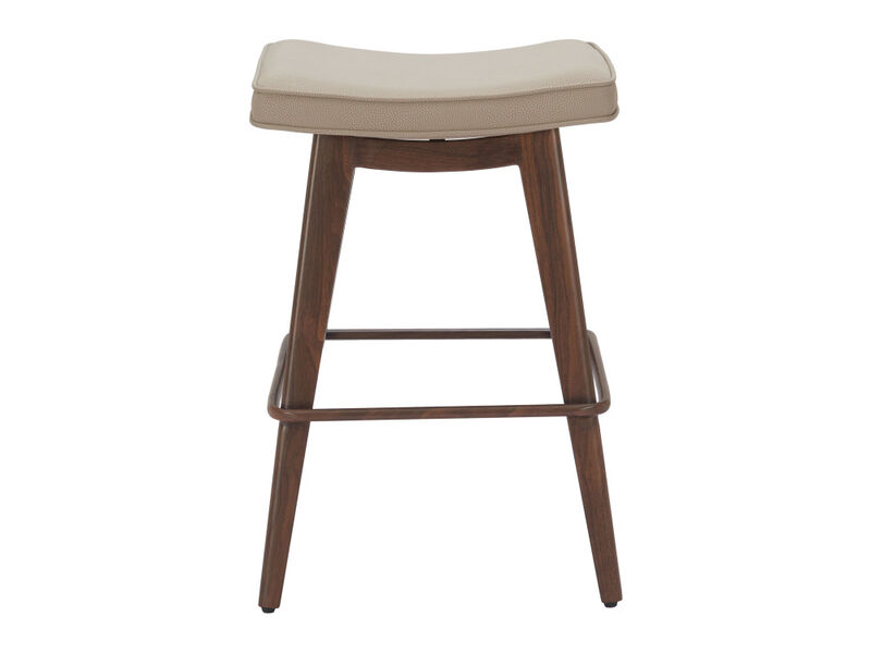 Divat Counter Stool (Set of 2) Beige & Walnut