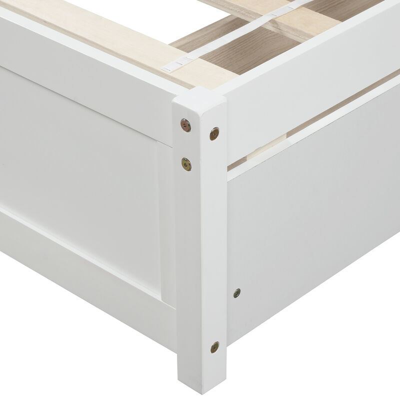 Merax Wood Bed Frame with Two Drawers