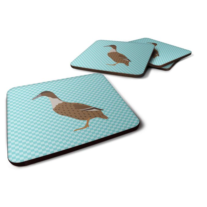 Caroline's Treasures Dutch Hook Bill Duck Blue Check Decorative coasters, 3.5, Multicolor