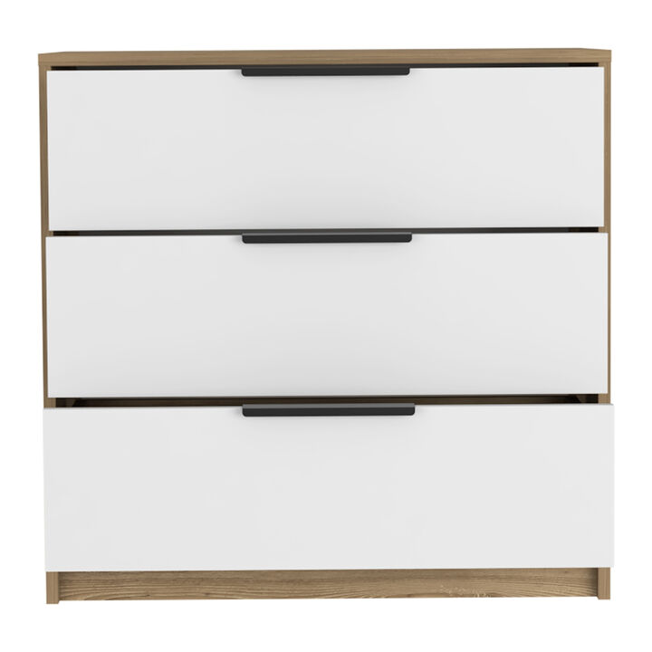 3 Drawers Dresser Maryland, Bedroom, White / Pine