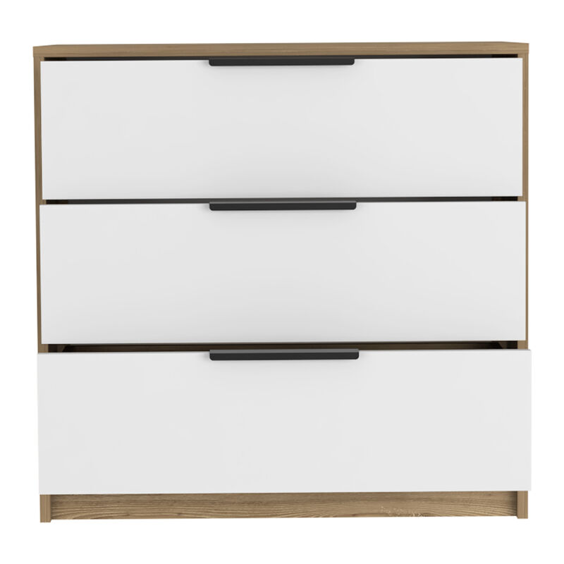 3 Drawers Dresser Maryland, Bedroom, White / Pine