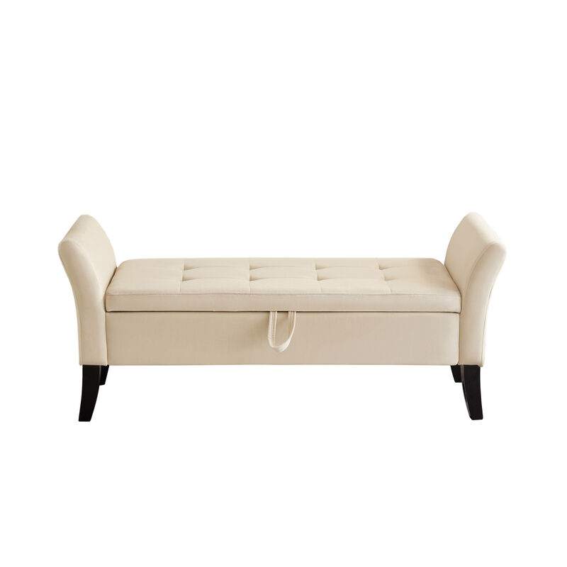 51.5" Bed Bench With Storage Velvet