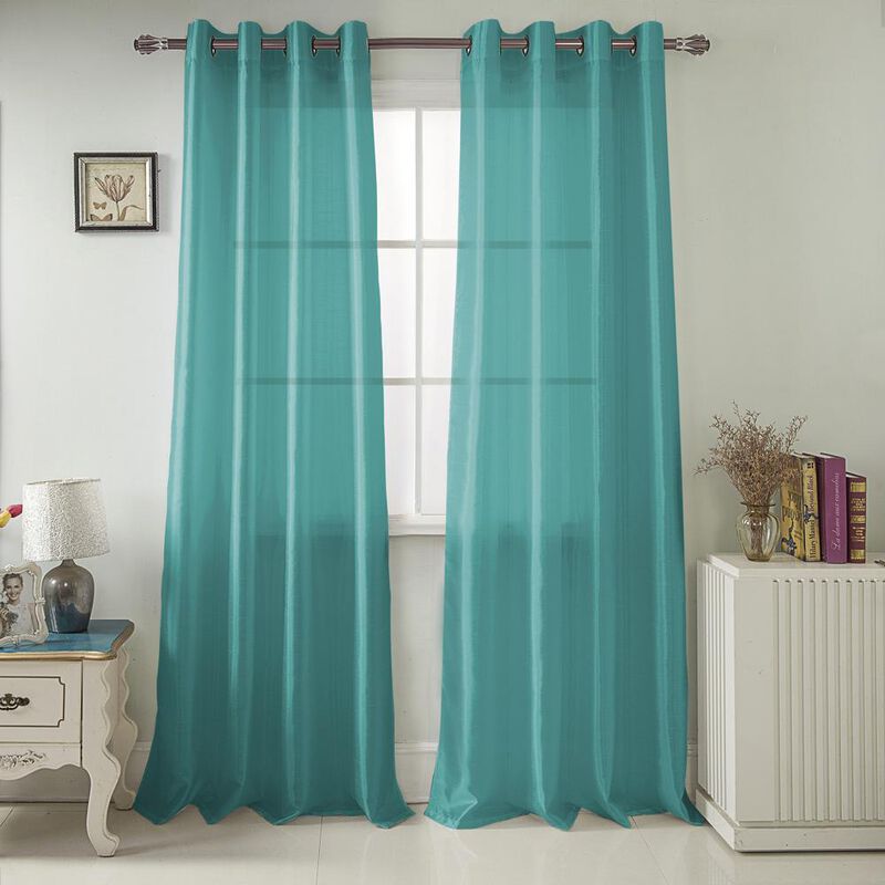 RT Designers Collection Nancy Faux Silk Grommet Curtain Panel