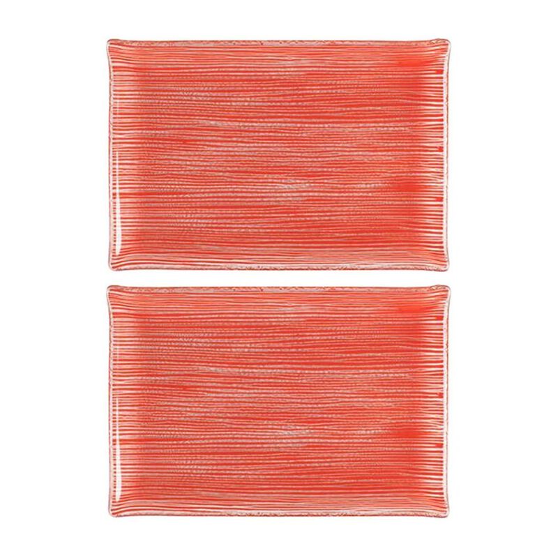 Glass Dinnerware 8.5" x 5.75" Rectangular Glass Plate (Set of 2)