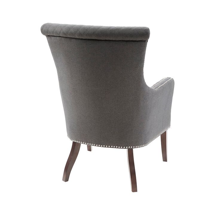 Gracie Mills Reynolds Quilted Back Accent Chair with High-density Foam