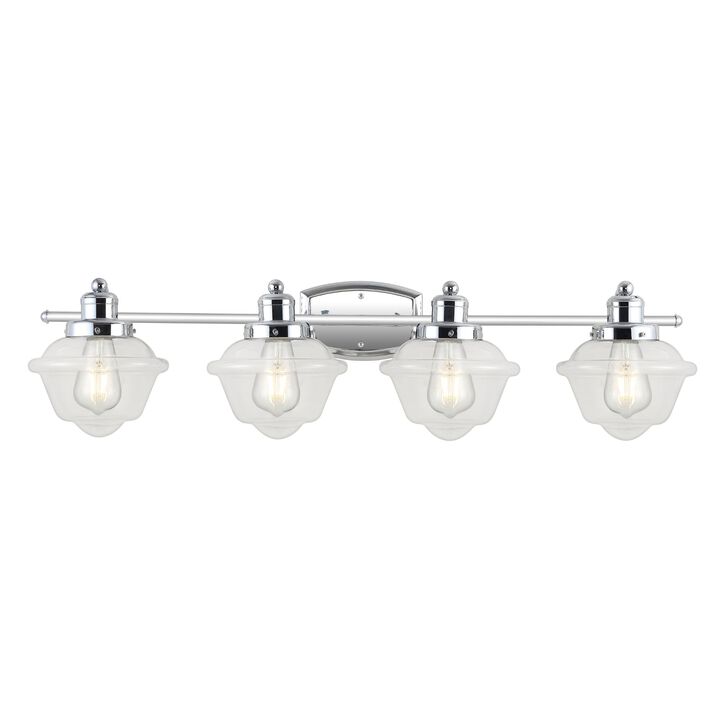 Orleans Iron/Glass Schoolhouse LED Vanity Light