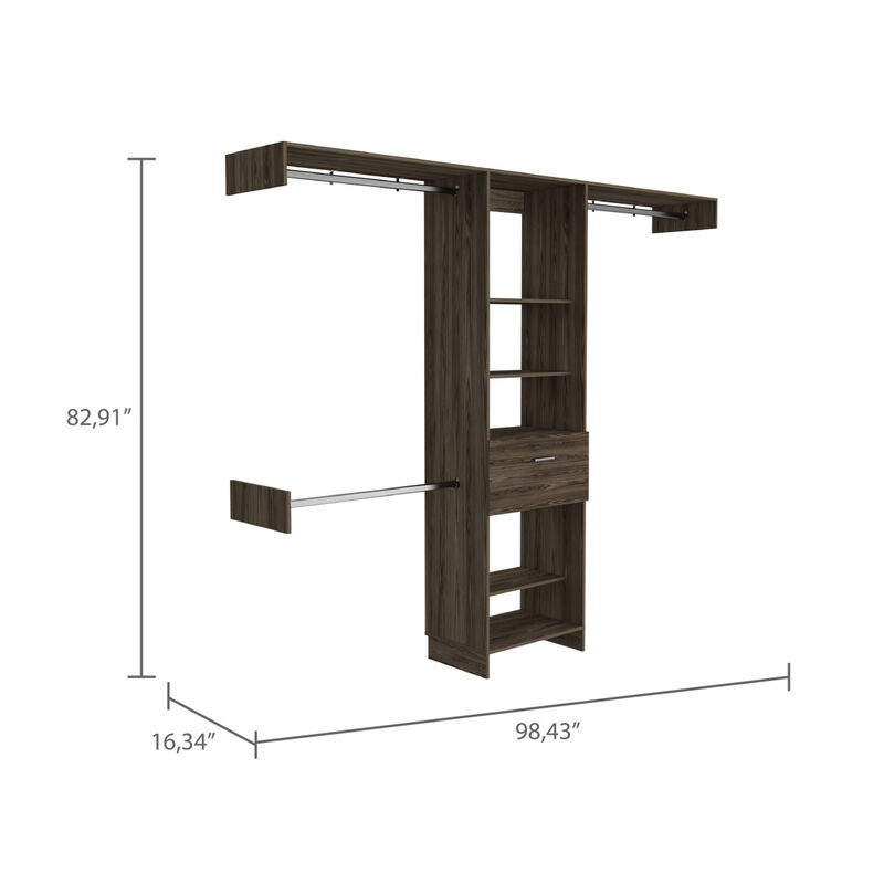 Calveston 1-Drawer 4-Shelf Closet System
