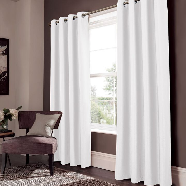 Olivia Gray Lydia Matte Embossed One Blackout Panel - 52"x84", White