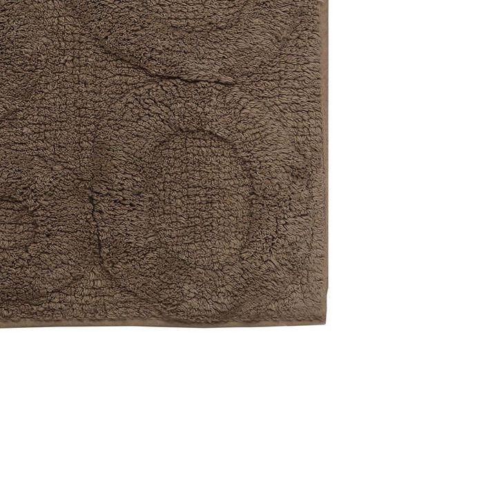 Super Soft Cotton Non-Skid Back Bath Rug 20" x 30" Stone by Castle Hill London