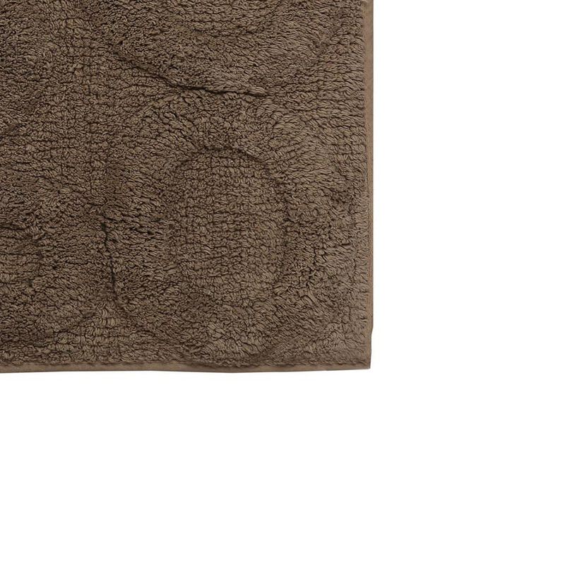 Super Soft Cotton Non-Skid Back Bath Rug 20" x 30" Stone by Castle Hill London