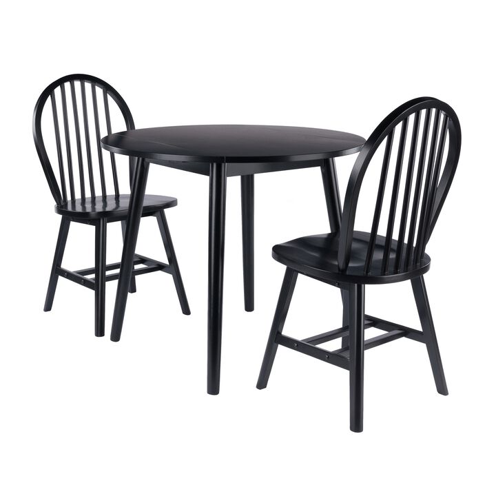 Winsome Wood Moreno Dining Set, Black