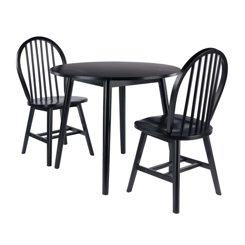 Winsome Wood Moreno Dining Set, Black
