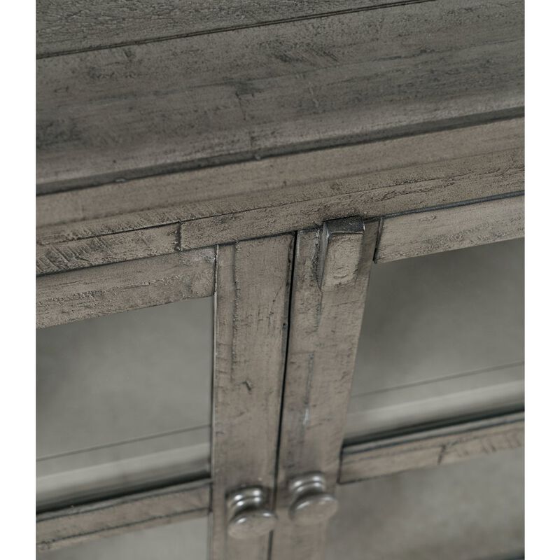 Jofran Rustic Shores 54 Coastal Distressed Acacia Four-Door Credenza Cabinet