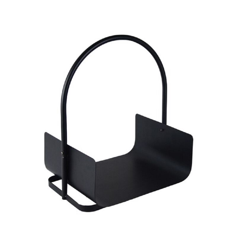 Metal Fireplace Log Holder, Portable Firewood Carrier & Storage Rack