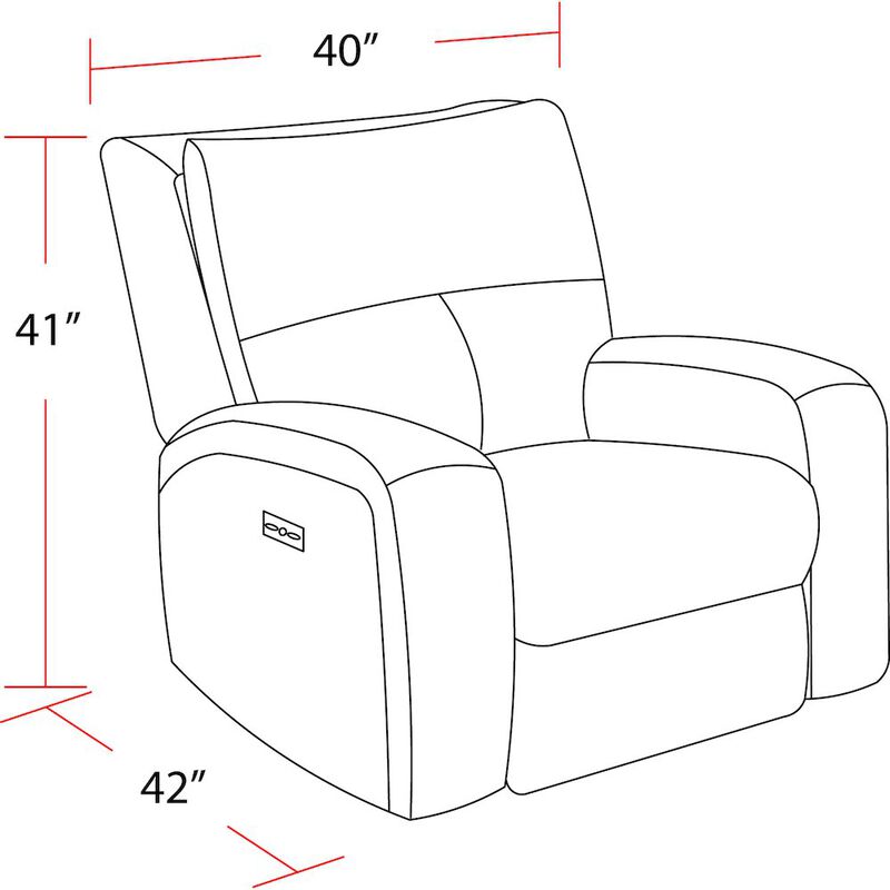 Parker Living Polaris - Slate Power Recliner