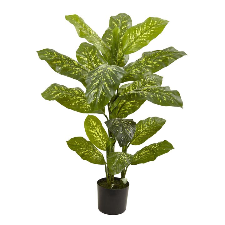 Hivvago 4" Dieffenbachia Plant (Real Touch)