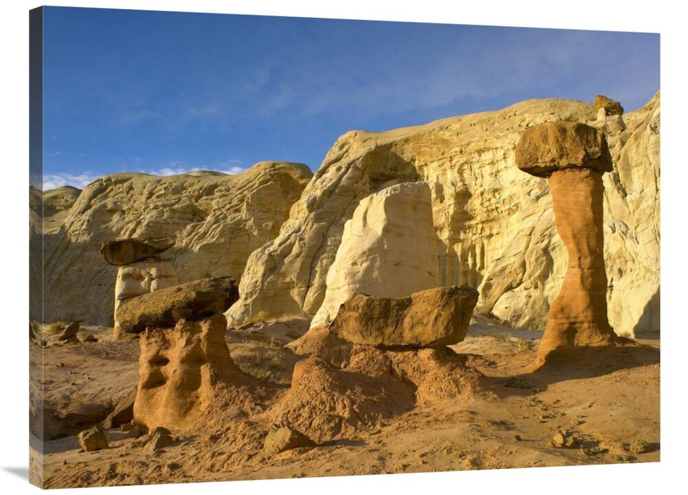Toadstool Caprocks, Grand Staircase, Escalante National Monument, Utah-Canvas Art-40x30