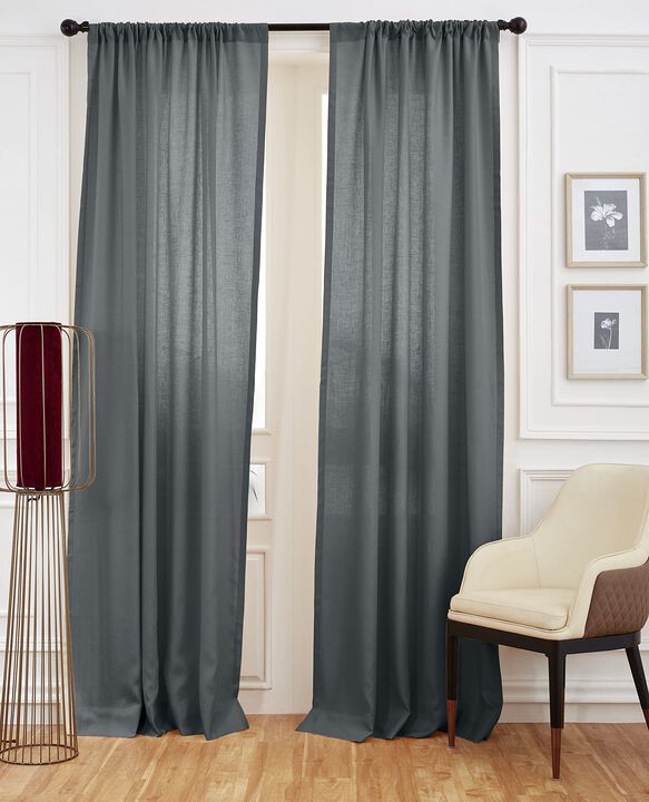 Solino Home 100% Pure Linen Cotton Linen Curtain Curtain