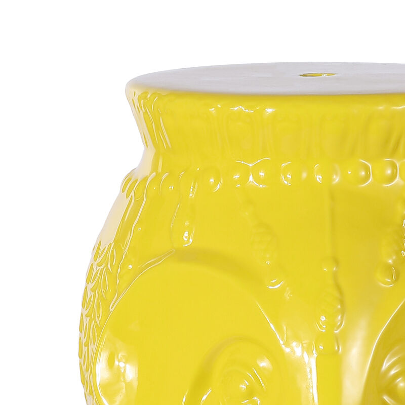 Orla Modern Bohemian Elephant Ceramic Garden Stool