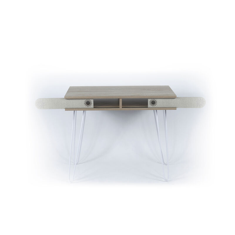 Lora Metal Legs 2 Tier Modern Desk