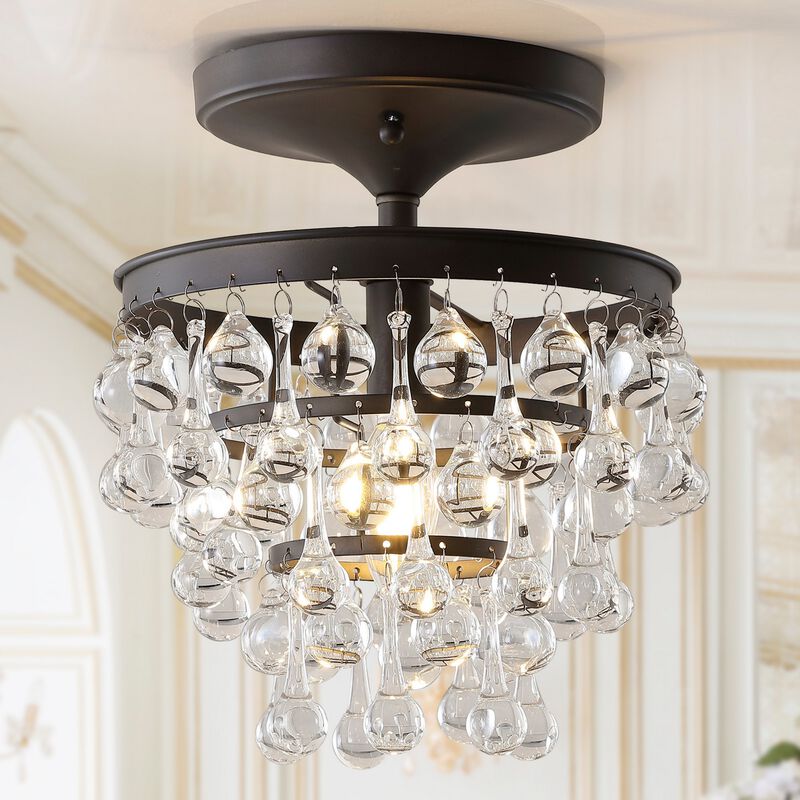Toronto Metal/Crystal LED Flush Mount