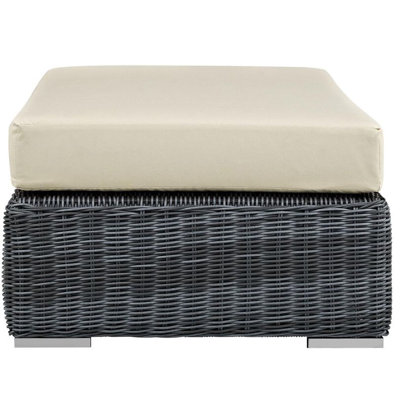 Modway Summon Outdoor Patio Sunbrella Rectangle Ottoman