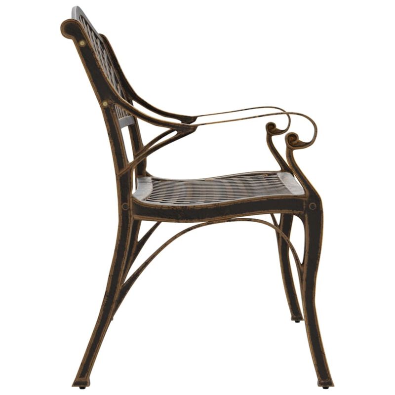 vidaXL Patio Bench 40.2" Cast Aluminum Bronze