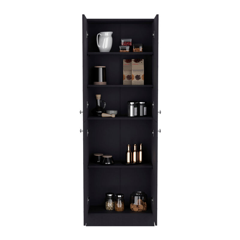 Pantry Cabinet Coahoma, Kitchen, Black