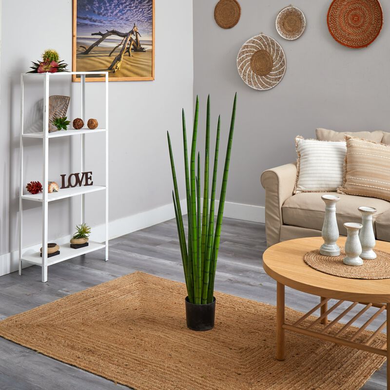 Hivvago 4" Sansevieria Snake Artificial Plant
