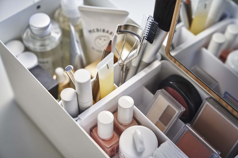 Makeup Organizer with Mirror