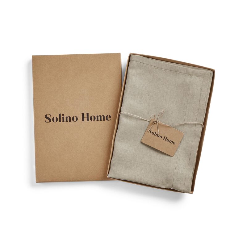 Solino Home Decorative Linen Pillow Cover 20 x 20 Inch - 100% European Flax Throw Pillow Case with Invisible Zipper | Santa Barbara