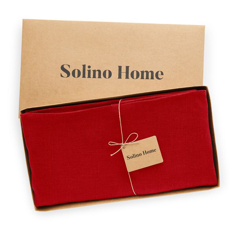 Solino Home 100% Pure Linen Round Tablecloth | Sonoma