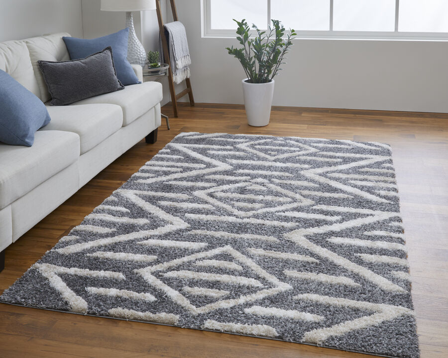 Mynka 39IBF Gray/Ivory 2' x 3' Rug