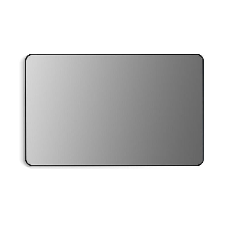 Altair Nettuno 48 Rectangle Bathroom/Vanity Matt Black Aluminum Framed Wall Mirror