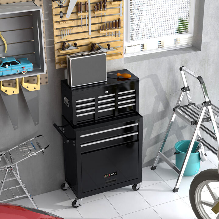 High Capacity Rolling Tool Chest With Wheels And Drawers, 8-Drawer Tool Storage Cabinet