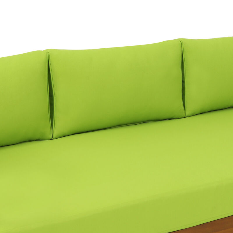 Merax Outdoor Wood Frame 3 Seats Sofa
