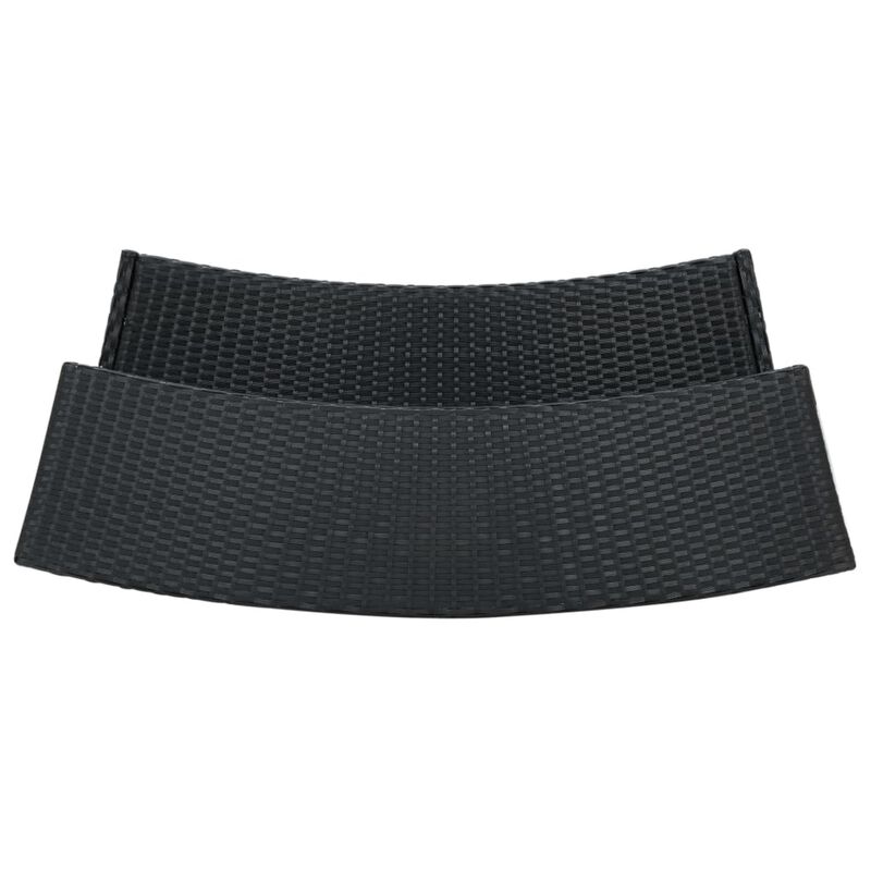 vidaXL 3 Piece Garden Bar Set with Cushions Black