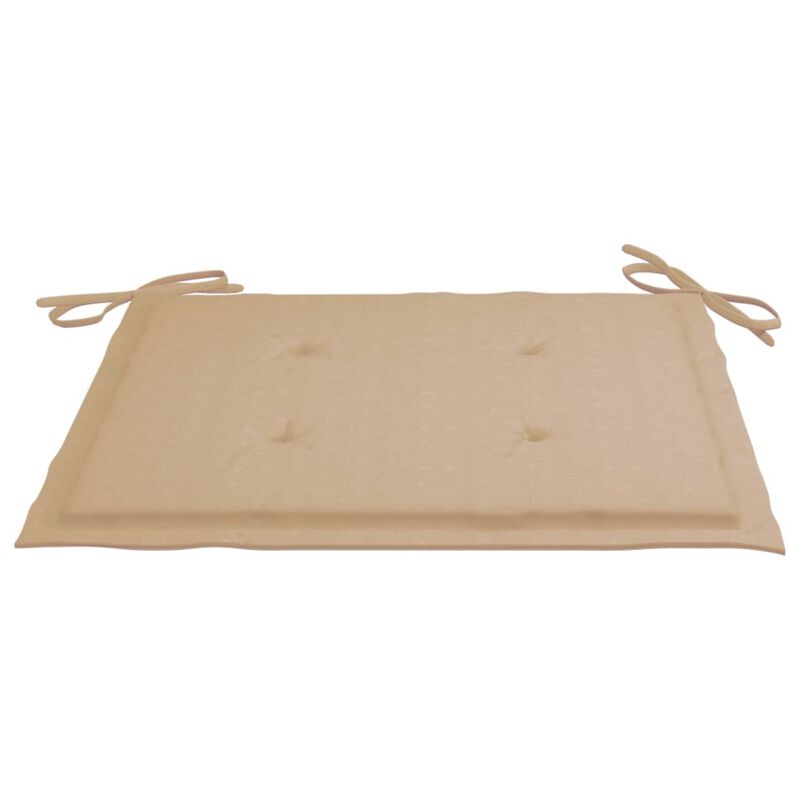 vidaXL Garden Chair Cushions 4 pcs Beige 19.7"x19.7"x1.6" Fabric