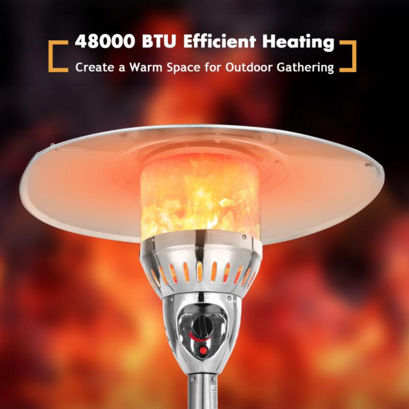 Costway 48000 BTU Patio Heater with Simple Ignition System