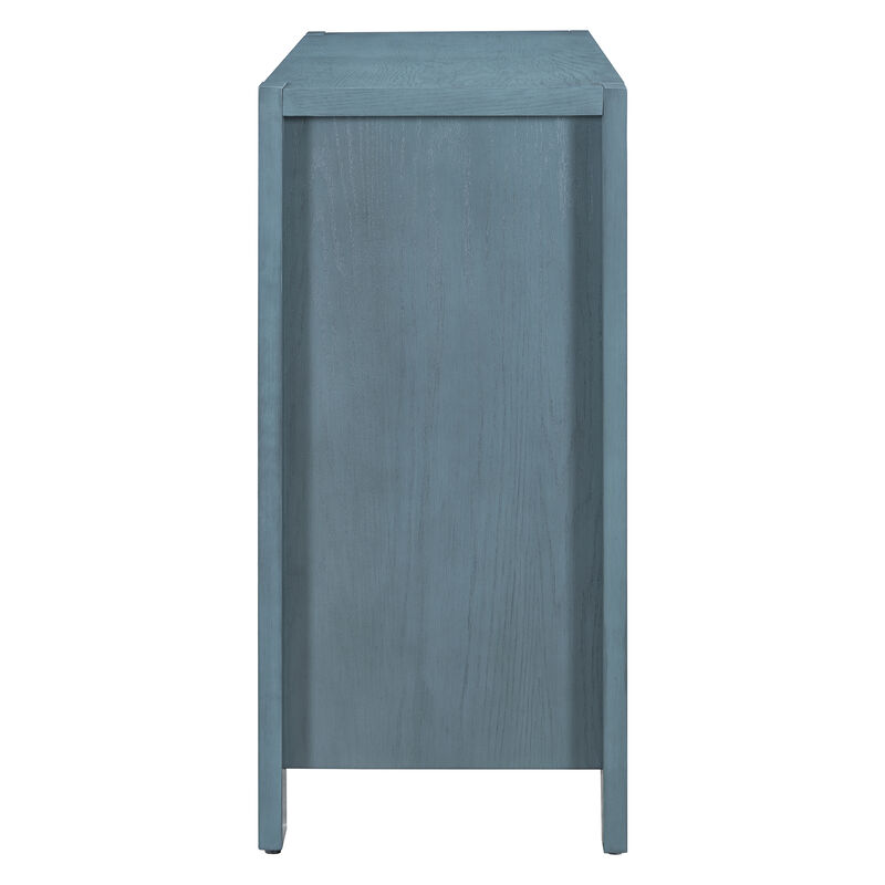 Merax Retro Distressed Finish Sideboard Cabinet with 4 Doors