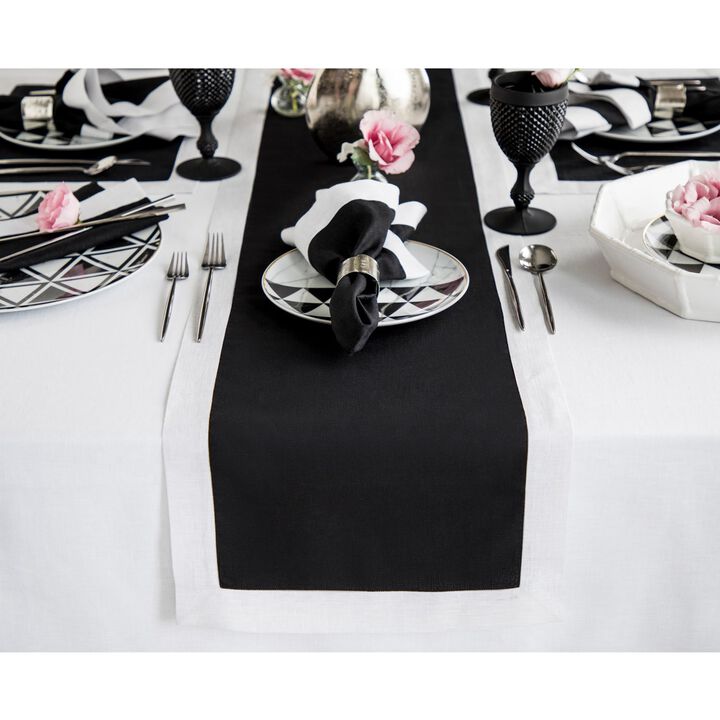 Solino Home 100% Pure Linen Table Runner | Festive Edge for Spring & Easter