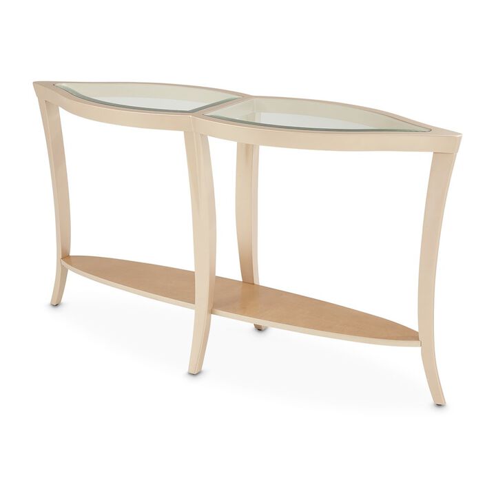 Michael Amini Malibu Crest Console Table - Chardonnay