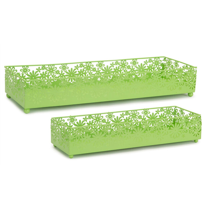 Tray Planter (Set of 2) – Modern Decorative Pots for Indoor and Outdoor Plant Display