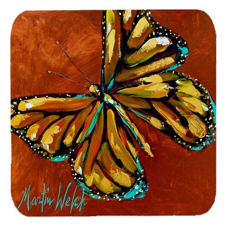 Caroline's Treasures MW1083FC Insect-Butterly Butterfy Foam Coasters (Set of 4), 3.5 H x 3.5 W, Multicolor