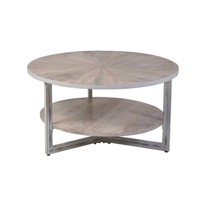 Carolina Living Chelsea Round Coffee Table - Whitewash
