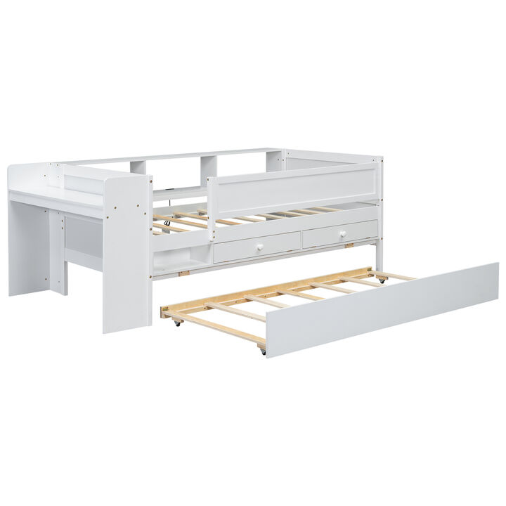 Merax Daybed Bed with Drawers and Trundle
