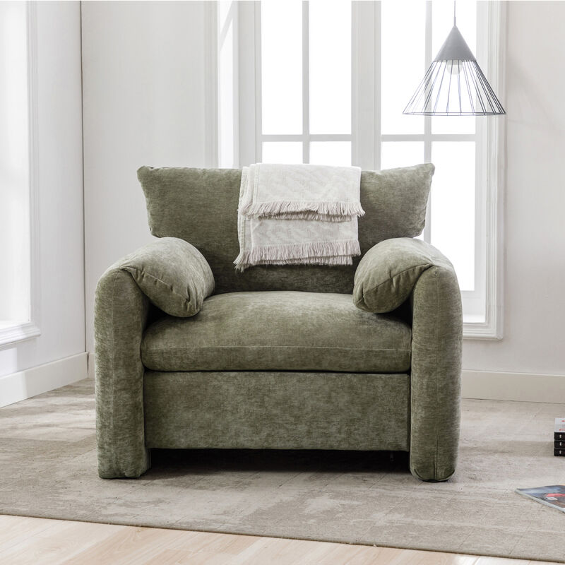 Modern Style Chenille Oversized Armchair Accent Chair Single Sofa Lounge Chair