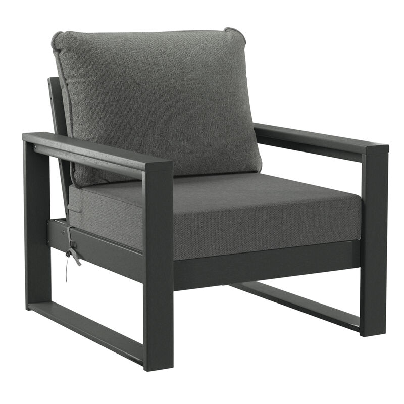 WestinTrends 5-Piece Modern HDPE Outdoor Patio Furniture Sofa Conversation Set with Coffee Table